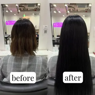 ロング カラー 髪質改善 艶髪矯正 エクステ かいり✂️のヘアスタイル