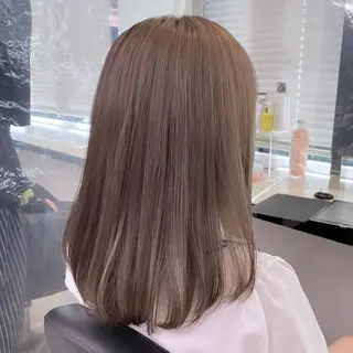 セミロング カラー ヘアアレンジ ピンク・ベージュ🩰 カラー🫧とらのヘアスタイル