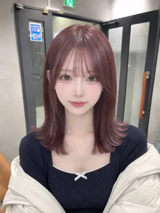 セミロング カラー girly上品ヘア 🎀/ベージュikuのヘアスタイル
