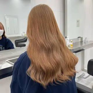ロング カラー ヘアアレンジ 縮毛矯正/髪質改善/ ブリーチ毛/木元渓太のヘアスタイル