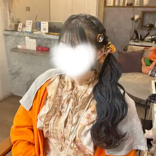ロング ヘアアレンジ ゆ ののヘアスタイル
