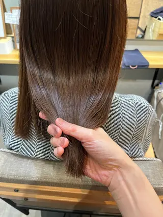 ロング カラー パーマ ヘアアレンジ メンズ キッズ ネイル マツエク・マツパ アイブロウ 久木原 ゆりのヘアスタイル