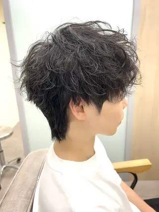 メンズ メンズ レイヤー ウルフ 弓木啓輔のヘアスタイル