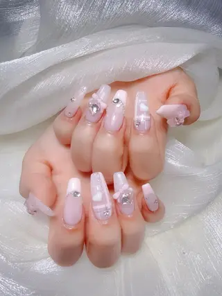 カラー ロング Bling Salonのネイルデザイン