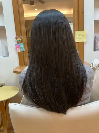 ロング 高畑駅縮×毛矯正 縮毛矯正湯浅貴子のヘアスタイル