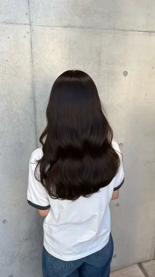 ロング カラー パーマ ヘアアレンジ メンズ 赤み消し艶カラー/美 髪☘️Reika☘️のヘアスタイル