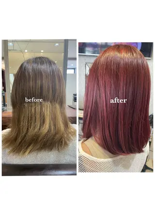 ミディアム カラー horie mayaのヘアスタイル