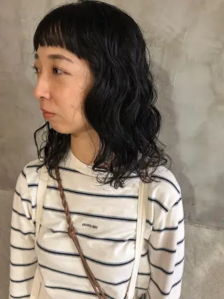セミロング パーマ ayane⭐️ボブ・ ショート・パーマのヘアスタイル