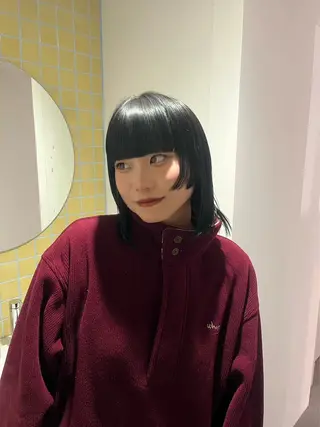 ミディアム カラー 栄カラー🐾 mihoのヘアスタイル