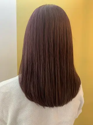 ミディアム カラー ハブヘアー ハブヘアーのヘアスタイル