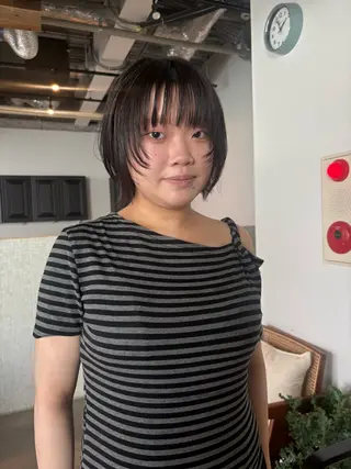 ショート 無料カットモデル募集 垢抜けカラーのヘアスタイル