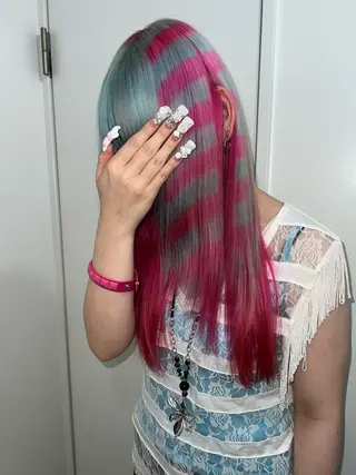 ロング 💥ウルフカット デザインあんな💥のヘアスタイル