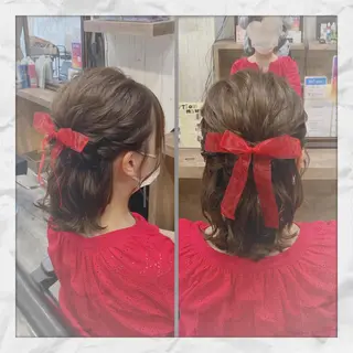 ミディアム ヘアアレンジ ヘアセット/着付け 𓇼 まつもと𓇼のその他イメージ