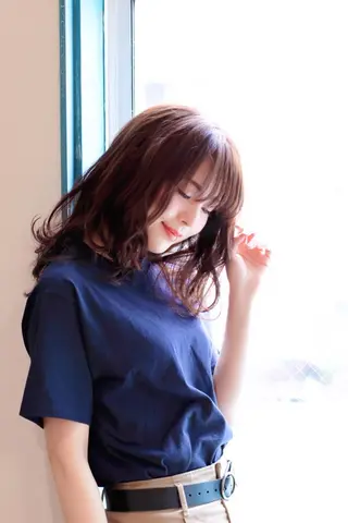 ミディアム カラー アメリラブヘアー 土屋 洋平のヘアスタイル