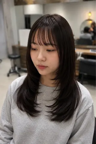 セミロング 似合わせレイヤー/ 髪質改善/長瀬叶翔のヘアスタイル
