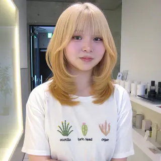 ミディアム riko/レイヤー カット/ヘアセットのヘアスタイル