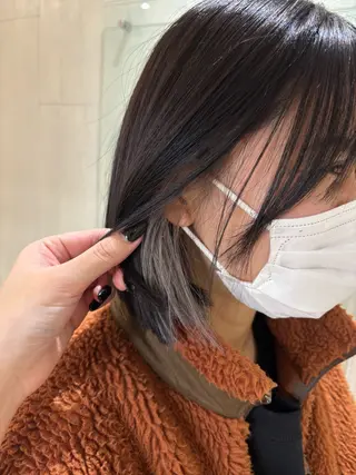 ショート カラー yui🥀/ボブ /ブリーチなしカラーのヘアスタイル
