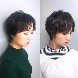 ショート パーマ 苅北 泰輔のヘアスタイル