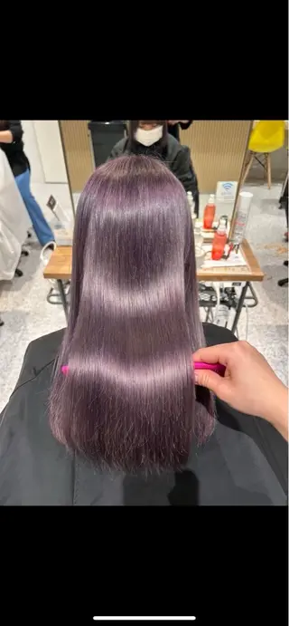ロング 透明感カラー／ 暖色カラー／ここなのヘアスタイル