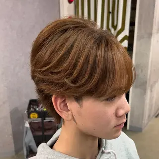 ミディアム カラー パーマ メンズ カラー特化/海外系/ ハイライト/豊閃のヘアスタイル