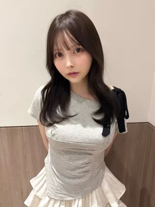 セミロング カラー 上品ヘア🤍顔周り/ レイヤー✨/林遼一郎のヘアスタイル