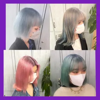 セミロング カラー 町田ブリーチ特化 MANATOのヘアスタイル