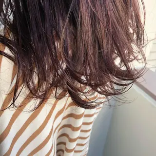 セミロング カラー レイヤーカット 韓国ヘアayameのヘアスタイル