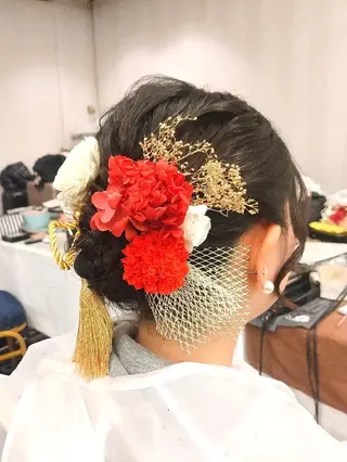 ミディアム ヘアアレンジ ヘアアレンジ/柔らか 艶カラー/AKARIのヘアスタイル