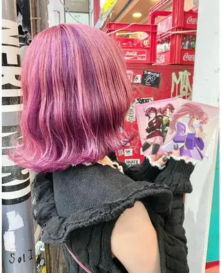 ショート カラー TSUNO🦖 派手髪/オタク美容師のヘアスタイル