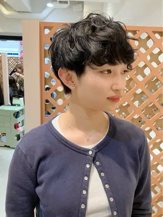 ショート パーマ 川間 将彦のヘアスタイル
