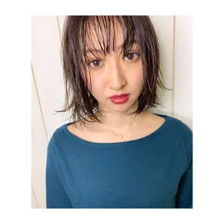 ミディアム カラー 髪質改善 RYOのヘアスタイル