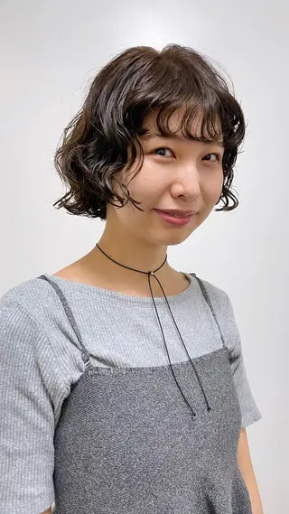 ミディアム パーマ Sourire西大分 ☘️いけだ あおいのヘアスタイル