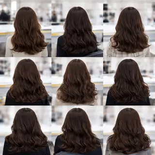 ミディアム カラー 縮毛矯正×艶髪カラー 髪質改善/三ツ木のヘアスタイル