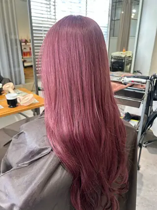 ロング カラー 栄/海外風カラー/ ナチュラル縮毛のヘアスタイル
