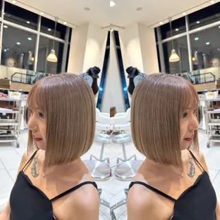 ショート バレイヤージュ ボブ🌈ナツヤのヘアスタイル