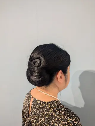 ヘアアレンジ 大人髪ヘアセット/ 切りたて感なしカットのヘアスタイル