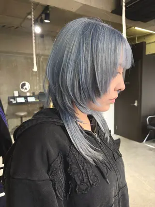 セミロング カラー 美髪カラー✨本間 貴広のヘアスタイル