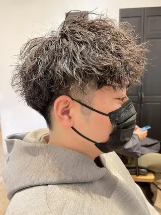 ショート パーマ メンズ メンズ特化 TAKE高崎のヘアスタイル