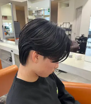 パーマ メンズ フェザーパーマメンズ ピンパーマ京都駅前のヘアスタイル