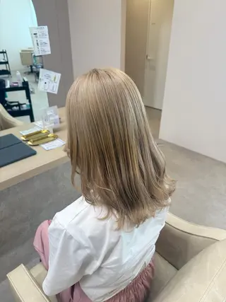 ミディアム カラー りん/ハイトーン💖 🌈髪質改善✨️浜松のヘアスタイル