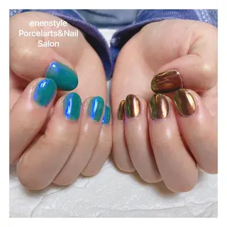 ミディアム ネイル 🐾enen style 🐾のネイルデザイン