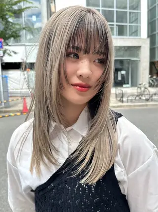 セミロング 加藤 佑哉のヘアスタイル