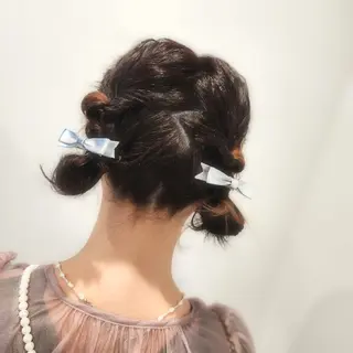 ヘアアレンジ シールエクステ🎀 ホシノ🕒ユウカのヘアスタイル