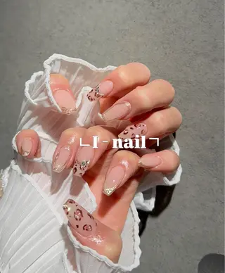 ネイル I-nailロング /ワンホン/キラキラのネイルデザイン