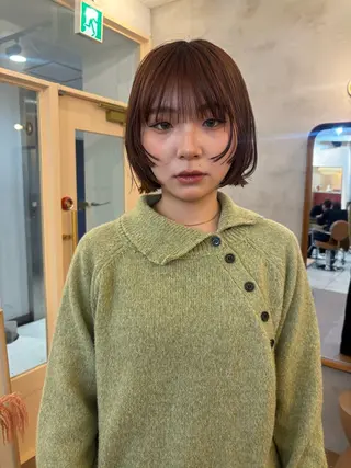 ショート カラー ブリーチなしカラー/ ボブ//おとは🌱のヘアスタイル