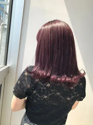 ミディアム カラー ブリーチ&髪質改善 TAIGAのヘアスタイル