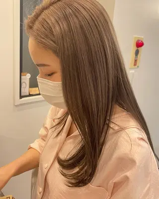 ロング カラー やまさきえりこ ニュアンスパーマのヘアスタイル
