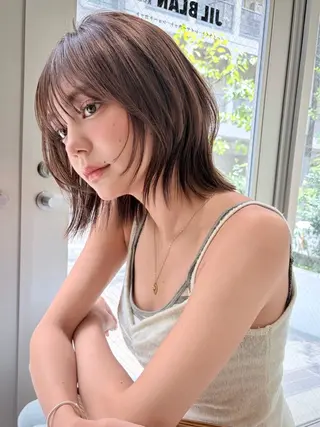 ショート カラー 小顔ボブ jilblanカホのヘアスタイル