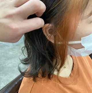 ミディアム 森貴裕/ニュアンス パーマ/オリーブのヘアスタイル