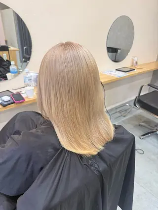 ミディアム 透明感カラー🫧 🍒久留米美容室のヘアスタイル
